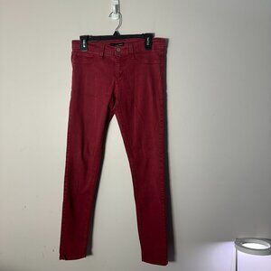 EUC Flying Monkey Womens Juniors Red Denim Jeans Stretchy Size 11